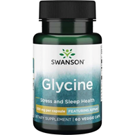 SWANSON Glycine 500mg, 60vcaps. - Glicyna