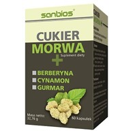 SANBIOS Cukier Morwa + Berberyna, Cynamon, Gurmar 60kaps.
